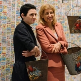 3FREE pristatymas: menininkė Severija Inčirauskaitė ir LR kultūros ministrė Liana Ruokytė-Jonsson . Domo Rimeikos nuotr.