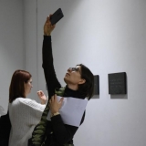 Atidarant parodą. Ingridos Mockutės-Pocienės nuotr.