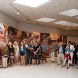 Parodos „Monumentalumas tyloje” atidarymo akimirka. Ingridos Mockutės-Pocienės nuotr.