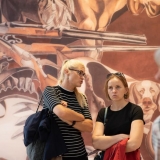 Parodos „Monumentalumas tyloje” atidarymo akimirka. Ingridos Mockutės-Pocienės nuotr.