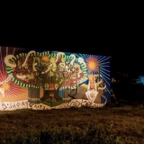 Kūrinio autoriai – menininkai iš Latvijos Arvis Krisnopathis, Aija Pastare ir Anna Dzerve. Žilvino Danio nuotr.