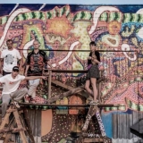 Projekto vadovas Žilvinas Danys ir dalyviai Darius Jarusevičius, Diana Remeikytė ir Oskaras Ivanovas