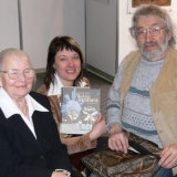 Paskutinis susitikimas su šviesios atminties poetu Sigitu Geda. Kairėje – dailininkė Sofija Vainilaitienė. Asmeninio archyvo nuotr.