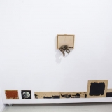 Aušra Andziulytė, „Rudeniški“, fragmentas (fanera, pelenai, grafitas, aliejus, 2017 m.). Nerijaus Jankausko nuotr.