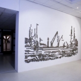 Patricija Gilytė, „Natiurmortas su kranais ir jūra. 13-as kadras“ (porolonas, magnetai, 2018 m.). Nerijaus Jankausko nuotr.