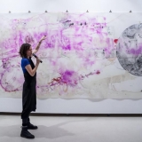 Ieva Martinaitytė-Mediodia, „Migruojanti neurogenezė“, 2001 m., akrilas, mišri technika. Nerijaus Jankausko nuotr.