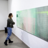 Ingos Likšaitės paroda „Namai. 12 valandų ore ir 6000 metrų pakartojant dygsnį“. Nerijaus Jankausko nuotr.