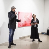 Menotyrininkas Ignas Kazakevičius ir menininkė Inga Likšaitė. Nerijaus Jankausko nuotr.