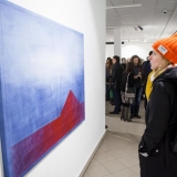 Ingos Likšaitės paroda „Namai. 12 valandų ore ir 6000 metrų pakartojant dygsnį“. Nerijaus Jankausko nuotr.