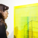 Ingos Likšaitės paroda „Namai. 12 valandų ore ir 6000 metrų pakartojant dygsnį“. Nerijaus Jankausko nuotr.