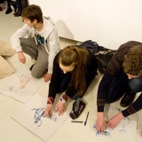 Jūratės Stauskaitės parodos atidarymo akimirkos. Nerijaus Jankausko nuotr.