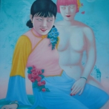 Feng Zhengjie. Įsimylėjęs drugelis, Nr. 20. Drobė, aliejus, 130 x 110 cm, 2003 m.
