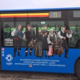 Klaipėdos kūrėjus pristatantys autobusai. Organizatorių nuotr.