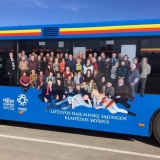 Klaipėdos kūrėjus pristatantys autobusai. Organizatorių nuotr.