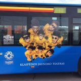 Klaipėdos kūrėjus pristatantys autobusai. Organizatorių nuotr.