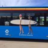 Klaipėdos kūrėjus pristatantys autobusai. Organizatorių nuotr.