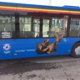 Klaipėdos kūrėjus pristatantys autobusai. Organizatorių nuotr.