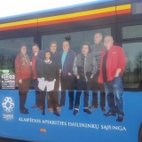 Klaipėdos kūrėjus pristatantys autobusai. Organizatorių nuotr.
