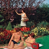 Couple sunbathing in the garden, late 1960s.  Rights information. Editorial only   Credit: Land of Lost Content / HIP / TopFoto