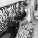 Advertisement for Ilford Films on Llandudno Pier. 1950\'s
