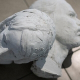 Laima ir Darius Antonovai. Fonas. Subjektas. Vaizdo įrašas, gipsas, 2020. Ingridos Mockutės-Pocienės nuotr.