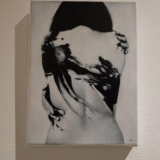 Augustė Santockytė. Melsvi sapnai. Akrilas, drobė, 2020. Ingridos Mockutės-Pocienės nuotr.