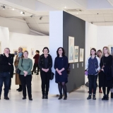 Parodos „Medžio raižinio efektas“ atidarymo akimirka. Nerijaus Jankausko nuotr.