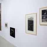 Parodos „Medžio raižinio efektas“ ekspozicijos fragmentas. Nerijaus Jankausko nuotr.