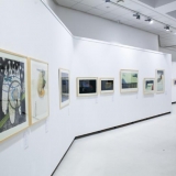 Parodos „Medžio raižinio efektas“ ekspozicijos fragmentas. Nerijaus Jankausko nuotr.