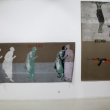 Parodos „Medžio raižinio efektas“ ekspozicijos fragmentas. Nerijaus Jankausko nuotr.