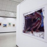 Parodos „Medžio raižinio efektas“ ekspozicijos fragmentas. Nerijaus Jankausko nuotr.