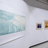 Parodos „Medžio raižinio efektas“ ekspozicijos fragmentas. Nerijaus Jankausko nuotr.