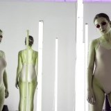 Saulė Miežytė, šviesų instaliacija / performansas „Melanin Print“. Nerijaus Jankausko nuotr.