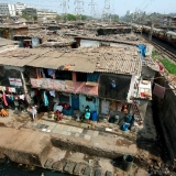 Dharavio lūšnynai Mumbajuje.