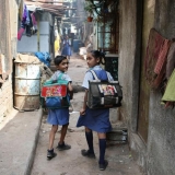 Dharavio lūšnynai Mumbajuje.