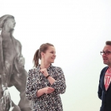 Dizaineriai Lina Jaruševičiūtė ir Virginijus Bakas. Donato Bielkausko nuotr.