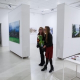 Mykolės tapybos darbų parodos „Gamtovaizdis” ekspozicijos fragmentas. Nerijaus Jankausko nuotr.