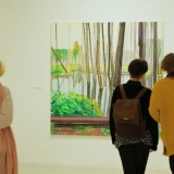 Mykolės tapybos parodos „Gamtovaizdis” fragmentas. Rūtos Petniūnaitės nuotr.