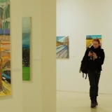 Mykolės tapybos parodos „Gamtovaizdis” fragmentas. Rūtos Petniūnaitės nuotr.