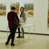 Mykolės tapybos parodos „Gamtovaizdis” fragmentas. Rūtos Petniūnaitės nuotr.