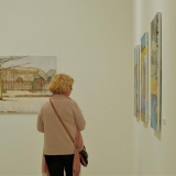 Mykolės tapybos parodos „Gamtovaizdis” fragmentas. Rūtos Petniūnaitės nuotr.