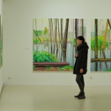 Mykolės tapybos parodos „Gamtovaizdis” fragmentas. Rūtos Petniūnaitės nuotr.