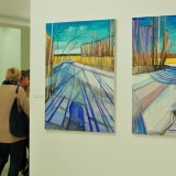 Mykolės tapybos parodos „Gamtovaizdis” fragmentas. Rūtos Petniūnaitės nuotr.