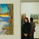 Mykolės tapybos parodos „Gamtovaizdis” fragmentas. Rūtos Petniūnaitės nuotr.