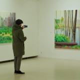 Mykolės tapybos parodos „Gamtovaizdis” fragmentas. Rūtos Petniūnaitės nuotr.