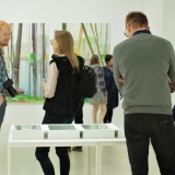 Mykolės tapybos parodos „Gamtovaizdis” fragmentas. Rūtos Petniūnaitės nuotr.