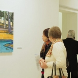 Mykolės tapybos parodos „Gamtovaizdis” fragmentas. Rūtos Petniūnaitės nuotr.