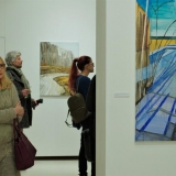 Mykolės tapybos parodos „Gamtovaizdis” fragmentas. Rūtos Petniūnaitės nuotr.