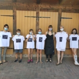 Kūrybinėse grafikos dirbtuvėse „Now Art. Atgimimas“ su menininke Živile Minkute. Agnės Tumšienės nuotr.