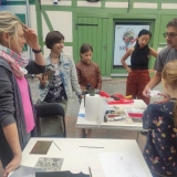 Grafikos kūrybinės dirbtuvės „Now Art. Atgimimas“. Agnės Tumšienės nuotr.